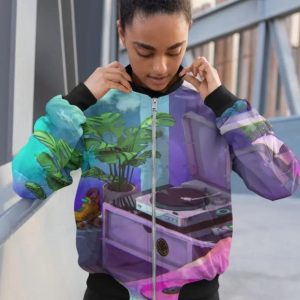 Vaporwave Aesthetic Bomber Jacket