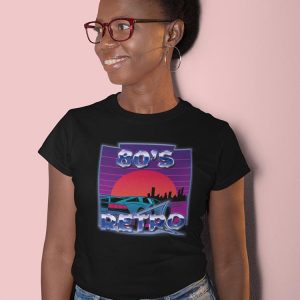 80'S Retro Shaped T-shirt -SmartPrintsInk Designs
